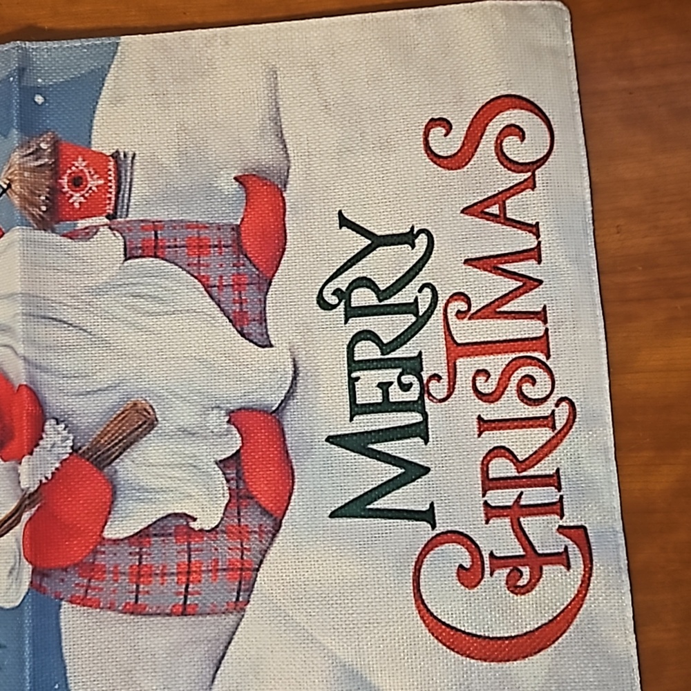 Garden Flag, Christmas, gnome and cardinal - Picture 3 of 4